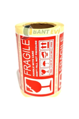 Fragile Handle With Care Ingilizce Etiket 10Cm X 5Cm 250 Adet