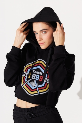Lee Regular Fit Normal Kesim Siyah Kadın Içi Polarlı Kapüşonlu Sweatshirt L232348001 Siyah