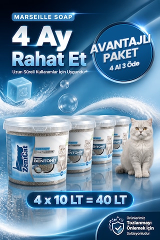 4 Al 3 Öde Marsilya Sabunlu Bentonit Kedi Kumu İnce Taneli, Güçlü Topaklanan, Ferah Koku, Kovalı 4 Al 3 Öde Marsilya Sabunlu Bentonit Kedi Kumu İnce Taneli, Güçlü Topaklanan, Ferah Koku, Kovalı