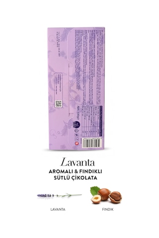 Patiswiss Anneler Günü Lavanta Aromalı Ve Fındıklı Sütlü Çikolata 100 G