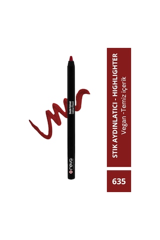 Kremsi Yapıda Dolgunlaştırıcı Bordo Dudak Kalemi & Plumping Lip Liner Crimson No:635