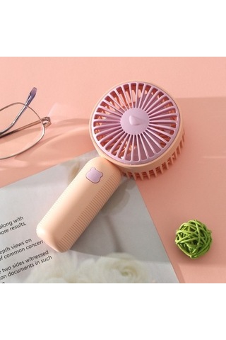 Handhd Usb Şarj Taşınabilir Masaüstü Küçük Elektrikli Fan K11d1g Pembe