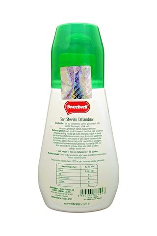 Sweetwell Stevia Sıvı Tatlandırıcı Sıfır Kalori 200 ML