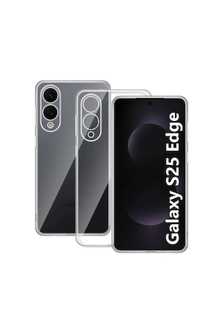 Durukar Samsung Galaxy Uyumlu S25 Edge Kılıf Lüx Şeffaf Silikon
