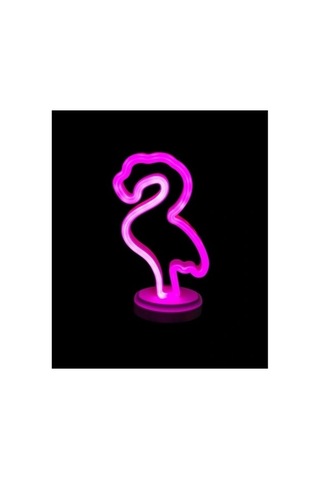 Buğz Neon Işıklı Flamingo Yazılı Masa Gece Lambası Diğer