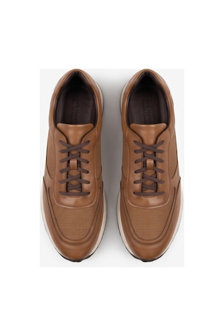 Crc Ayakkabı Premium %100 Hakiki Deri Hakiki Erkek Sneaker / Şık Ve Rahat Spor Ayakkabı Kahverengi