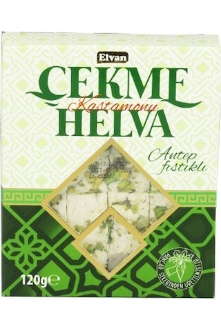 Elvan Çekme Helva Antep Fıstıklı 120 Gr. (1 Paket)