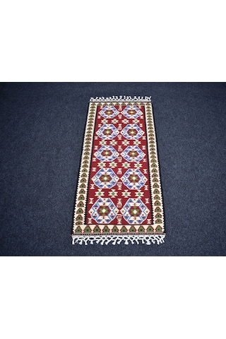 Zehra Abla Halı Yeni El Dokuma Otantik Doğu Anadolu Van Yün Kilim 7305 Çok Renkli