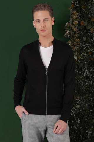 Efor Tr 860 Slim Fit Siyah Klasik Triko Siyah