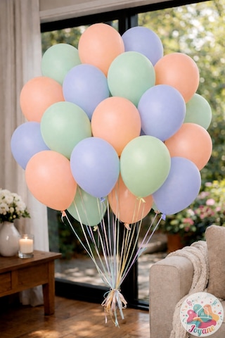 30 Lu Makaron Balon Seti Mavi Somon Mint Yeşil 12 Pastel Doğum Günü Parti Balonu Çok Renkli 30 Lu Makaron Balon Seti Mavi Somon Mint Yeşil 12 Pastel Doğum Günü Parti Balonu Çok Renkli
