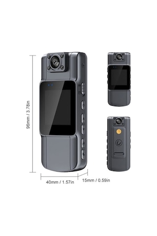 Pazly Vücut Video Uhd Ses Mini Kayıt Kamerası D12552-1 4k Dijital Ro