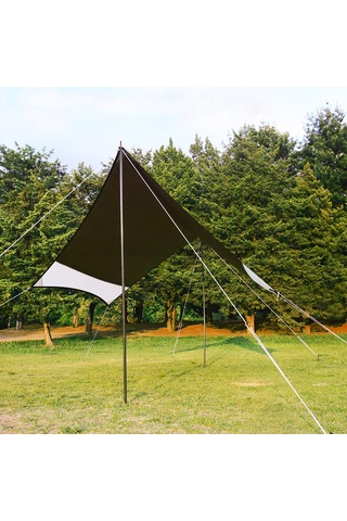 Kosona Siyah 6061 Alyüminyum Çadır Direği - 16mm Çap, 207cm Açık Boyut, 47cm Katlanmış Ölçü Siyah