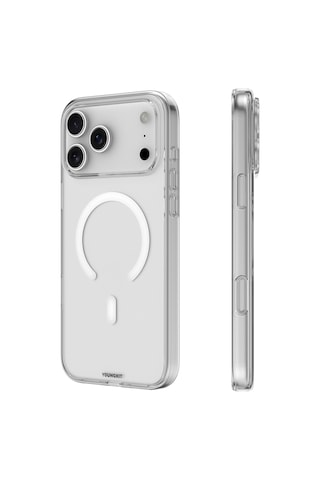 Apple Uyumlu iPhone 17 Pro Max Kılıf M-safe Şarj Özellikli Youngkit Clear Serisi Kapak Şeffaf Şeffaf