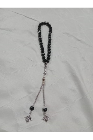 Siyah Plastik Boncuklu Tespih Siyah