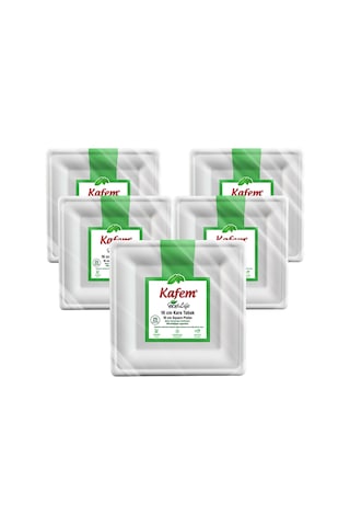 Kafem Ekolojik Kare Tabak 16 Cm 25 Li X 5 Paket