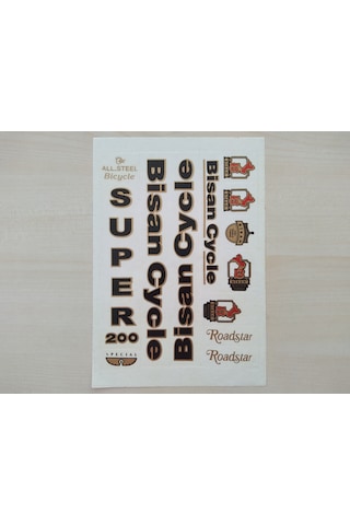 Bisan Sticker Seti 12 Parçalı Bisiklet Sticker, Bisan Etiketi