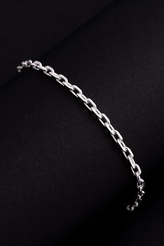 Erkek Gümüş Bileklik - 3.5 Mm Forse Zincir Gümüş Bileklik