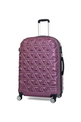 Reymond Luggage Piramit Desen ABS Seyahat Valizi, Canyon Serisi, Mor - Büyük Boy