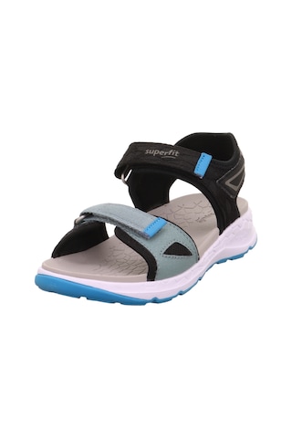 Superfit Criss Cross Çocuk Sandalet - Siyah Mavi 000588-0000 Siyah - Mavi