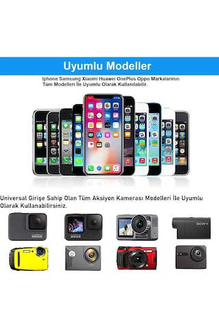 Comse Aksiyon Kameralar Ve Telefonlar Ile Uyumlu Kafa Göğüs Bandı