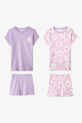 Penti Lila Kız Çocuk Floral Whispers Pamuklu 2'li Pijama Takımı