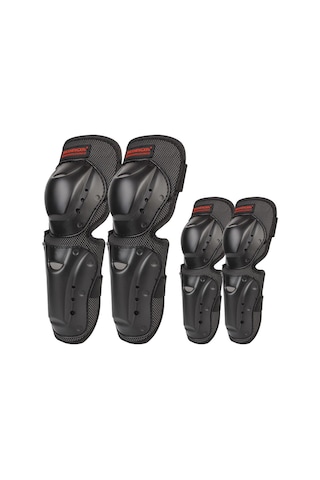 Diz Dirsek Koruyucu Pedler 4 Adet/takım Sürme Koruyucu Dişliler Motokros Paten Koruyucuları Motosiklet Aksesuarları Siyah