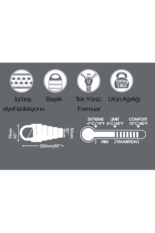 Pavillo 68102 Hiberhide Uyku Tulumu - Sarı (220x75x50 Cm) Sarı