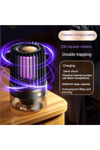 Jialan Uv Bug Işık Usb Şarj Edilebilir Elektrikli Fly Tuzak İç