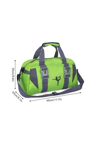 Fortunelane Büyük Boy Koyu Mavi Nilon Spor Çantası - Yoga Matı Taşıma, Sağlıklı Egzersiz Seyahat Çantası Koyu Mavi