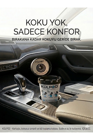Külpod Kokusuz Kullan At Jel Küllük - Su İle Aktifleşen Kül Ve Koku Emici Kartuşlu Küllük
