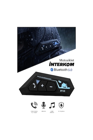 Bluetooth Mikrofonlu Kablosuz Kask İnterkom Kulaklık Rgb Led Işıklı 2 Yıl Garantili