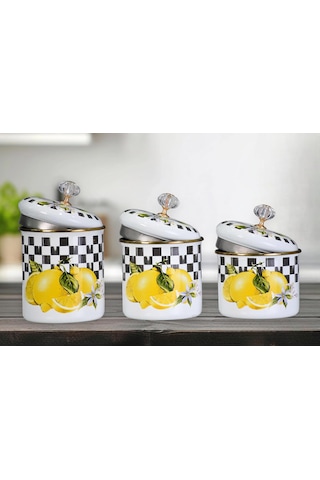 Lemon Emaye Baharatlık Seti ---