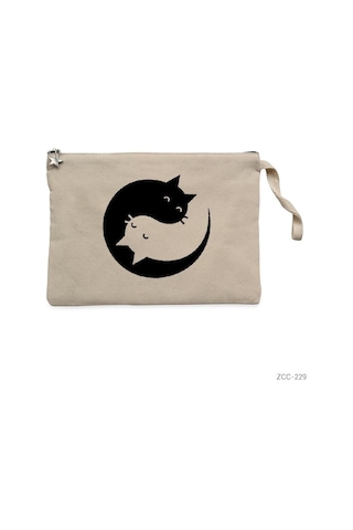Yingan Kedi Clutch Astarlı Cüzdan / El Çantası