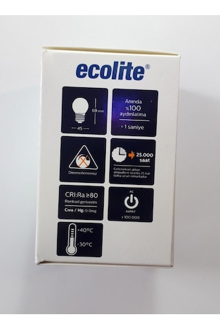 Ecolite 1W E27 Top Led Ampul Gün Işığı(Sarı Işık)