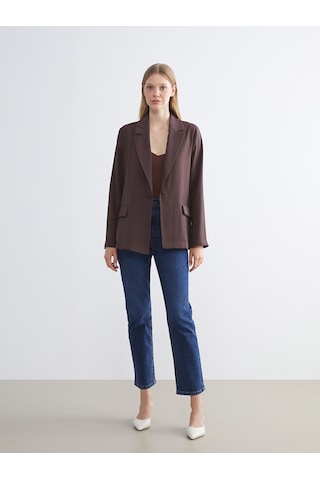 Lcwaıkıkı Classic Kahverengi Gabardin Kadın Blazer Ceket