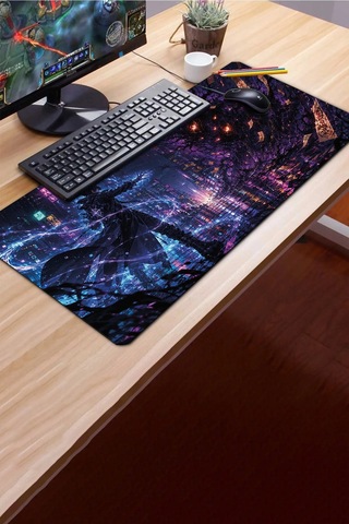Sonictouch Klavye Mousepad 40x90cm Dikişsiz Pürüzsüz Sıvı Geçirmez Kaymaz Taban Neon Büyücü