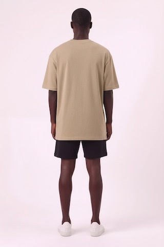 Bad Bear Lixa Air Jordan Orta Logo Krem Oversize Erkek T-shirt 142715 SİYAH