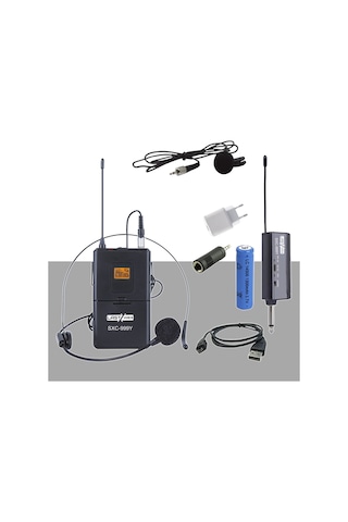 Lastvoice SXC-999Y Şarjlı Telsiz Kablosuz Headset Yaka Mikrofonu