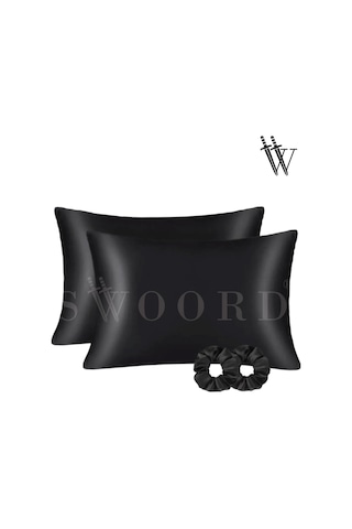 Swoord İpek Dokulu Saten Yastık Kılıfı Siyah 2 Adet 50x70cm 2 Adet Saten Tokalı Siyah Swoord İpek Dokulu Saten Yastık Kılıfı Siyah 2 Adet 50x70cm 2 Adet Saten Tokalı Siyah