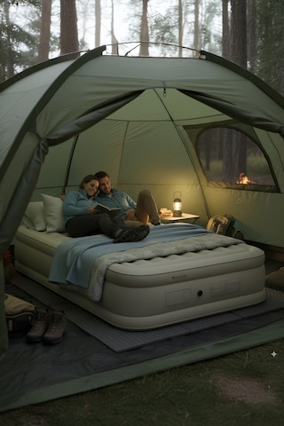 Robo Kendi Kendine Şişen Otomatik Çift Kişilik Yatak Bej