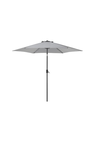 Varese 270 Cm Metal Ayaklı Bahçe Şemsiyesi, 360 Döner, Ayarlanabilir Koyu Gri