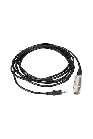 Lemestar 3m Xlr Dişi - 3.5mm Erkek Mikrofon Kablosu, Ofc Telve Ve Gümüş Kaplı Uçlar İle Ses Kalitesi Artırıcı, Emı/rfı Engellici