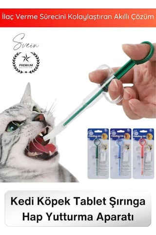 Evcilhayvan Petshop Kedi Köpek Tablet Şırınga Hap Yutturma Aparatı Evcil Hayvan İlaç Verme Enjektör