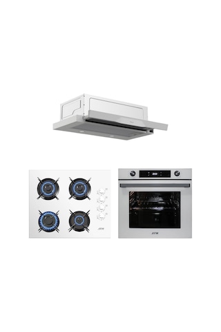 Afm Tech Ve Ferre Grane Beyaz D037 + FM7701 + FM2201 Ankastre Set