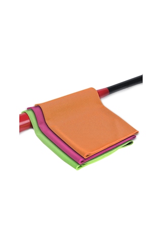Xiyyadms 3 Adet Soğuk Hisli Spor Havlusu - Yeşil+turuncu+gül Rengi - 30x100cm - Hızlı Kuruyan, Teri Emici, Spor Ve Outdoor Kullanıma Uygun Çok Renkli