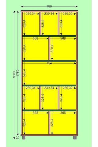 Beyaz Dekorasyon Kitaplık D/32 G/81 Y/180