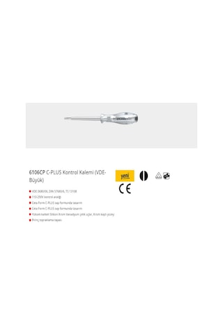 Ceta Form 6106Cp CPlus Kontrol Kalemi VdeBüyük 35 x 170 MM