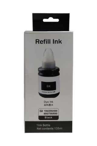 Uyumlu Mürekkeprefıll Ink Unıversal Gı-490/gı-890 Siyah 135ml Uyumlu Mürekkeprefıll Ink Unıversal Gı-490/gı-890 Siyah 135ml