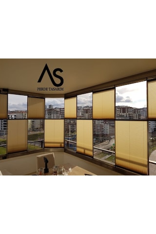 As Perde Cam Balkon Perdesi Plise 14 Farklı Renk Plise