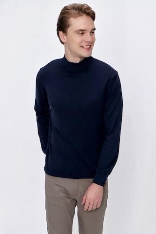 Morven Basic Dinamik Fit Rahat Kesim Yarım Balıkçı Yaka Triko Kazak 99kc017002200 Lacivert